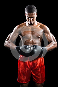 Boxer posing after failure