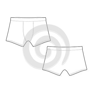 Boxer shorts isolated. Vector illustration of men s underpants