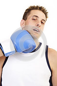 Boxer taking a punch 2