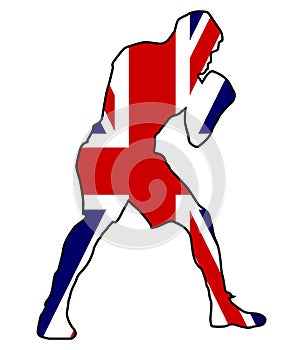 Boxer With Union Jack Flag Flag