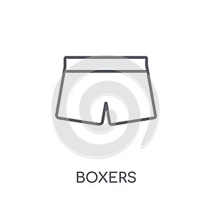 Boxers linear icon. Modern outline Boxers logo concept on white