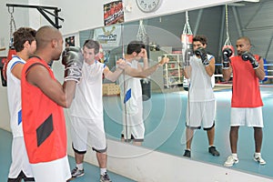 boxers training at club