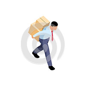 Boxes On Back Composition