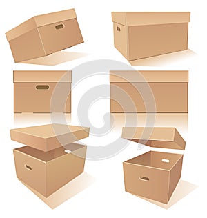 Boxes with handles and lids