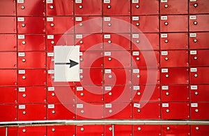 Boxes with identification numbers.