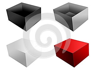 Boxes, isolated