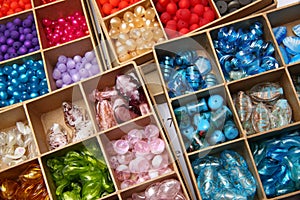 Boxes of jewellery beads