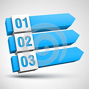 Boxes with options arrows 3D