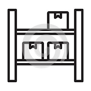 Boxes, storage, delivery, packages fully editable vector icon