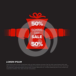 Boxind day sale flyer template