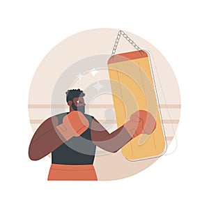Boxing abstract concept vector illustration.