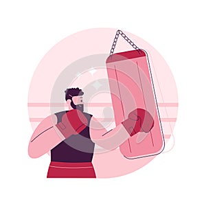 Boxing abstract concept vector illustration.