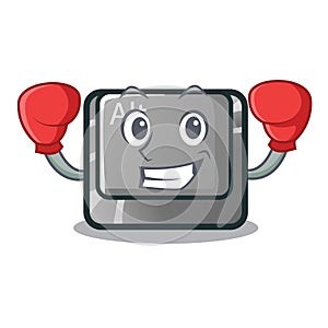 Boxing alt button in the cartoon shape