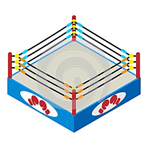 Boxing arena icon, isometric style