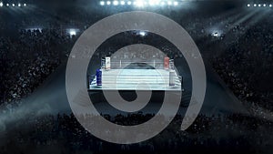 Boxing arena with stadium light