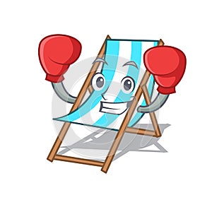 Boxing beach chair character cartoon