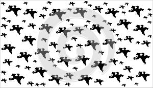 Boxing Bear Silhouette Pattern Vector