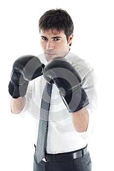 Boxing Businessman