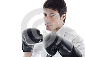 Boxing Businessman