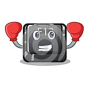 Boxing button f12 on a keyboard mascot photo