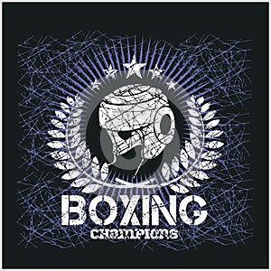 Boxing Champion - Vintage vector artwork for t