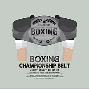 Boxing Championship Belt. photo