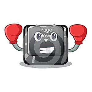 Boxing character page down button installed computer