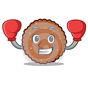 Boxing chocolate biscuit character cartoon