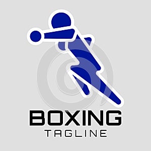 Boxing club, competitions logo. Martial arts of logo design concept