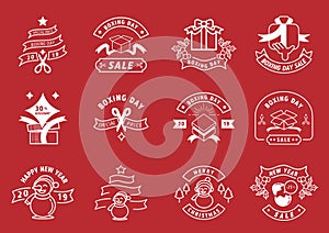 Boxing day badge design promotion