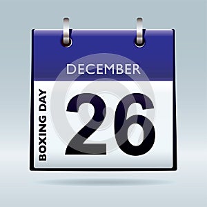 Boxing day calendar blue