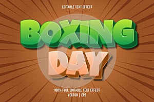Boxing day editable text effect comic style