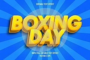 Boxing day editable text effect comic style