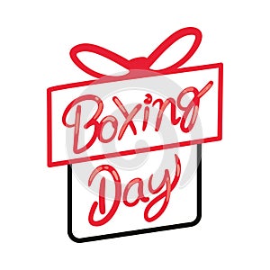 boxing day font and gift