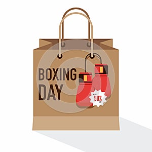 Boxing day sale concept flat design style