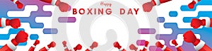 Boxing day vector illustration.Typography combined in a shape of boxing gloves