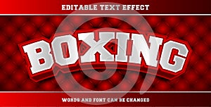 boxing editable text effect style