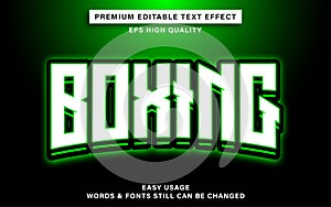 Boxing editable text effect