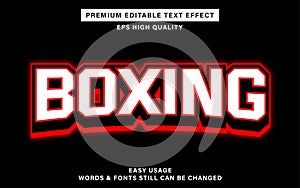 Boxing editable text effect