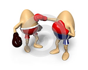 Boxing Egg being hit