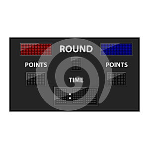 Boxing game led scoreboard