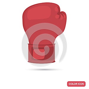 Boxing glove color flat icon for web and mobile design