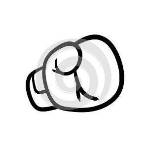 Boxing glove. Fist fight. Extreme sports. Symbol of the strike and a knockout