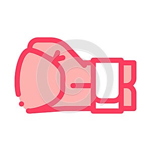 Boxing Glove Fist Icon Vector Outline Illustration