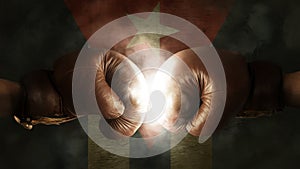 Boxing Gloves with the Flag of Cuba