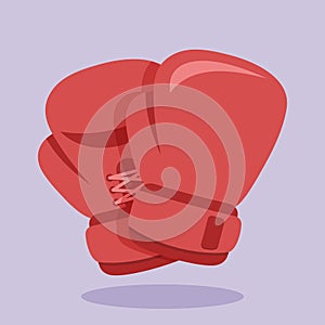 Boxing gloves icon on colored background