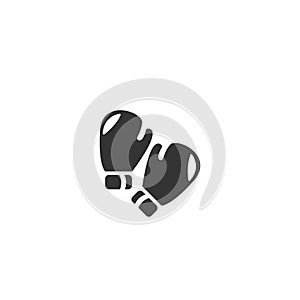 Boxing gloves icon logo vector