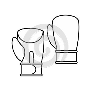 Boxing gloves icon, outline style