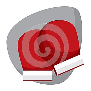 A boxing gloves illustration.. Vector illustration decorative background design