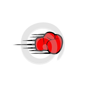 Boxing gloves logo icon design vector